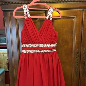 Red cocktail dress